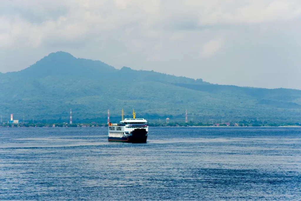 catching the ferry to lombok from bali